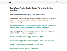 Tablet Screenshot of fortwayneprinterrepair.com